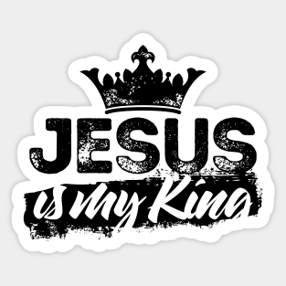 Bible art. Jesus is my King. Sticker